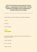 FGCU Civic Literacy Exam 2026&sol;2027 Latest &NewLine;Edition &vert; Comprehensive Study Guide &vert; Practice &NewLine;Questions & Detailed Answer Explanations &vert; &NewLine;Florida Gulf Coast University