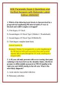 SOE Paramedic Exam 2 Questions and Verified Answers with Rationale Latest Edition 2026&sol;2027 