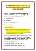 SOE Paramedic Exam 3 Questions and Verified Answers with Rationale Latest Edition 2026&sol;2027 