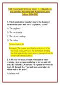 SOE Paramedic Ultimate Exam 1 - 3 Questions and Verified Answers with Rationale Latest Edition 2026&sol;2027