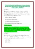 PNG 2254&colon; Mental Health Nursing &ndash; Comprehensive Mock Exam Questions and Answers with Rationale Latest Edition 2026&sol;2027