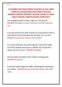 CALIFORNIA DMV EXAM NEWEST 2026&sol;2027 ACTUAL EXAM &NewLine;COMPLETE 150 QUESTIONS AND CORRECT DETAILED &NewLine;ANSWERS &lpar;VERIFIED ANSWERS&rpar; &vert;ALREADY GRADED A&plus;&vert;&vert;BEST &NewLine;LATEST VERSION&vert;&vert;VERIFIED EXAMS&vert;&vert;SURE PASS&excl;&excl;&excl; 