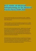 Exam Study Guide &vert; Advanced Pathophysiology &vert; WGU D115 &vert; 2026