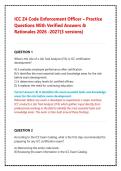 ICC Z4 CODE ENFORCEMENT OFFICER EXAM PACK &vert; PRACTICE QUESTIONS WITH VERIFIED ANSWERS & RATIONALES &vert; 2026-2027 EDITION &lpar;3 COMPLETE VERSIONS&rpar;