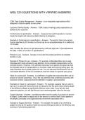 WGU C215 QUESTIONS WITH VERIFIED ANSWERS