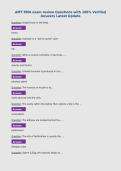 AMT RMA exam review Questions with 100&percnt; Verified&NewLine;Answers Latest Update