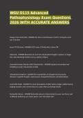 Exam &lpar;elaborations&rpar; WGU D115 Advanced Pathophysiology  2026