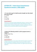 ACTION CPT TRAINER EXAM COMPREHENSIVE STUDY GUIDE &vert; ACTUAL EXAM QUESTIONS & VERIFIED ANSWERS &vert; 2026-2027 UPDATE &lpar;GRADED A&plus;&rpar;
