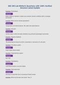 BIO 305 Lab Midterm Questions with 100&percnt; Verified&NewLine;Answers Latest Update&NewLine;