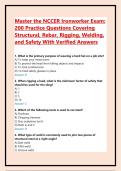 Master the NCCER Ironworker Exam&colon; 200 Practice Questions Covering Structural&comma; Rebar&comma; Rigging&comma; Welding&comma; and Safety With Verified Answers