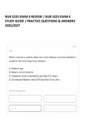 NUR 3225 EXAM 4 REVIEW &vert; NUR 3225 EXAM 4 STUDY GUIDE &vert; PRACTICE QUESTIONS & ANSWERS 2026&sol;2027