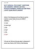 NCCT SURGICAL TECH EXAM&ast;&ast;&ast; QUESTIONS &NewLine;AND ANSWERS &vert; VERIFIED AND WELL &NewLine;DETAILED ANSWERS &vert; DOWNLOAD AND PASS &vert; &NewLine;LATEST EXAM UPDATE 2026&sol;2027