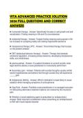 VITA ADVANCED PRACTICE SOLUTION&NewLine;2026 FULL QUESTIONS AND CORRECT&NewLine;ANSWERS