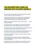 VITA ADVANCED FINAL PAPER 2026&NewLine;QUESTIONS WITH SOLUTIONS GRADED A&plus;