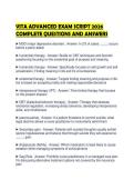 VITA ADVANCED EXAM SCRIPT 2026&NewLine;COMPLETE QUESTIONS AND ANSWERS