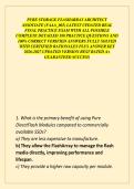PURE STORAGE FLASHARRAY ARCHITECT ASSOCIATE &lpar;FAAA&lowbar;002&rpar; LATEST UPDATED REAL FINAL PRACTICE EXAM WITH ALL POSSIBLE COMPLETE DETAILED 180 PRACTICE QUESTIONS AND 100&percnt; CORRECT VERIFIED ANSWERS FULLY SOLVED WITH CERTIFIED RATIONALES PLUS ANSWER KEY 2026-2027 UP