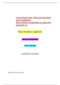 CCMA PRACTICE TEST QUESTIONS &NewLine;AND VERIFIED &NewLine;SOLUTIONS&vert;VERIFIED & ALREADY &NewLine;GRADED A&plus;  &NewLine;Most Studied &vert; Updated   