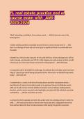 FL Real Estate Practice End of Course Exam &vert; 2026&sol;2027