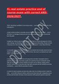 FL Real Estate Practice Exam &vert; End of Course &vert; 2026&sol;2027