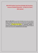APEA FNP Predictor Exam Prep &lpar;150 High-Yield Questions&comma; &NewLine;Answers & Detailed Rationales&rpar; &ndash; Verified Pass Guide &vert; &NewLine;2026 Updated 