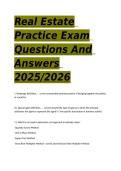Real Estate Practice Exam &vert; Florida Real Estate &vert; 2025&sol;2026