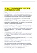CJ 305 - EXAM &num;3 QUESTIONS WITH CORRECT ANSWERS&NewLine; &NewLine;