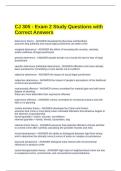 CJ 305 - Exam 2 Study Questions with Correct Answers
