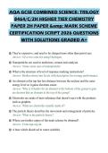 AQA GCSE COMBINED SCIENCE&lowbar; TRILOGY 8464&lowbar;C&lowbar;2H HIGHER TIER CHEMISTRY PAPER 2H PAPER & MARK SCHEME CERT&period;pdf&NewLine;&NewLine;