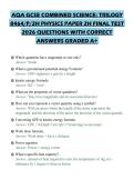 AQA GCSE COMBINED SCIENCE&lowbar; TRILOGY 8464&lowbar;P&lowbar;2H PHYSICS PAPER 2H FINAL TEST 2026 QUESTIONS WITH CORRECT&period;pdf&NewLine;&NewLine;