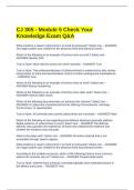 CJ 305 - Module 5 Check Your Knowledge Exam Q&A