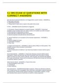 CJ 305 EXAM &num;2 QUESTIONS WITH CORRECT ANSWERS