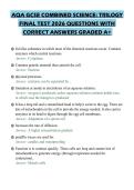 AQA GCSE COMBINED SCIENCE&lowbar; TRILOGY FINAL TEST 2026 QUESTIONS WITH CORRECT ANSWERS GRADED A&plus;&period;pdf&NewLine;&NewLine;AQA GCSE COMBINED SCIENCE&lowbar; TRILOGY FINAL TEST 2026 QUESTIONS WITH CORRECT ANSWERS GRADED A&plus;&period;pdf&NewLine;&NewLine;