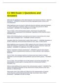 CJ 305 Exam 1 Questions and Answers