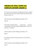 VIRGINIA HIC FINAL PAPER 2026&NewLine;COMPLETE ANSWERS GRADED A&plus;