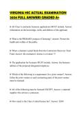 VIRGINIA HIC ACTUAL EXAMINATION&NewLine;2026 FULL ANSWERS GRADED A&plus;