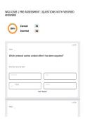 WGU D385 PRE-ASSESSMENT QUESTIONS WITH VERIFIED ANSWERS