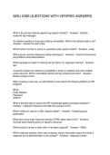 WGU D385 QUESTIONS WITH VERIFIED ANSWERS
