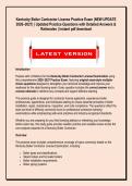 Kentucky Boiler Contractor License Practice Exam &lpar;NEW UPDATE &NewLine;2026&ndash;2027&rpar; &vert; Updated Practice Questions with Detailed Answers & &NewLine;Rationales &vert; instant pdf download &NewLine; 