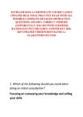 IAP DEATH DOULA CERTIFICATE COURSE LATEST UPDATED REAL FINAL PRACTICE EXAM WITH ALL POSSIBLE COMPLETE DETAILED 100 PRACTICE QUESTIONS AND 100&percnt; CORRECT VERIFIED ANSWERS FULLY SOLVED WITH CERTIFIED RATIONALES PLUS RELIABLE ANSWER KEY 2026-2027 UPDATED VERSI