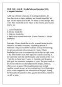 NUR 2520 - Unit II - Stroke&sol;Seizures Questions With Complete Solutions