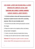 CCC1 Exam 1 Package Deal 2026&sol;2027 &vert; 2 Versions &vert; Complete Practice Questions & Verified Answers &vert; Latest Update &vert; Graded A&plus;