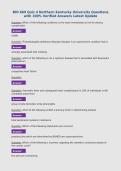 BIO 669 Quiz 4 Northern Kentucky University Questions with 100&percnt; Verified Answers Latest Update&NewLine;