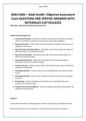 WGU D446 &ndash; Adult Health I & II Objective Assessment Exam