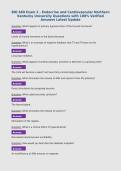 BIO 669 Exam 2 - Endocrine and Cardiovascular Northern Kentucky University Questions with 100&percnt; Verified Answers Latest Update