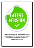 PN HESI Pharmacology Exam NEW VERSIONS UPDATED &NewLine;2026 &vert;200 Questions with Verified Answers & Rationales &vert; &NewLine;Practical Nursing HESI Exit Exam Prep 2026-2027 &vert; &NewLine;INSTANT PDF DOWNLOAD