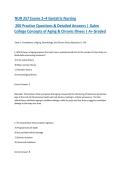 NUR 257 Exams 1&ndash;4 Geriatric Nursing &vert; 200 Practice Questions & Detailed Answers &vert; Galen College Concepts of Aging & Chronic Illness &vert; A&plus; Graded