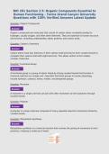BIO 201 Section 2&period;5&colon; Organic Compounds Essential to Human Functioning - Terms Grand Canyon University Questions with 100&percnt; Verified Answers Latest Update