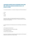 NURS 8020C Advanced Health Assessment Final Exam 2025 &vert; 200 Practice Questions & Detailed Answers &vert; UC Content &vert; A&plus; Guide