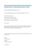 Galen College NUR 170 Exam 2 &lpar;PDF&rpar; &vert; 200 Practice Questions & Detailed Answers &vert; Medical-Surgical Nursing &vert; A&plus; Guide