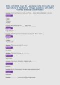 BIOL 1201 BIOL Exam &num;2 Louisiana State University and Agricultural & Mechanical College Questions with 100&percnt; Verified Answers Latest Update